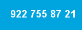 922 755 87 21 922 755 87 21